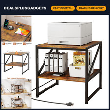 Large 2-Tier Printer Stand with Charging Station, Power Outlets & USB Ports, Rus picture