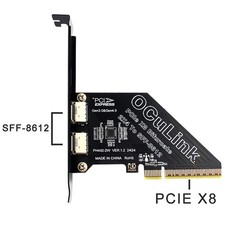 PHDK PCIe X4 X1/ X8/X16 4.0 Oculink SFF8611&8612 expansion card with external picture