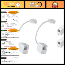 4-Pack Ethernet RJ45 to RJ11 Adapter & 2 In-Line Couplers - Telephone Connector picture