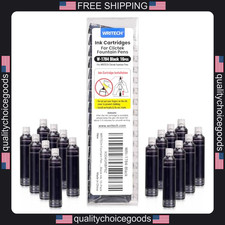 Writech W-1784 Black Ink Cartridges 16 Pack for Clictek Fountain Pens picture
