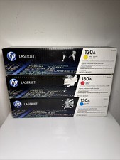Lot of 3 HP 130A Toner Cartridge / 1X  CF351A/1X  CF352A/ 1X CF353A picture