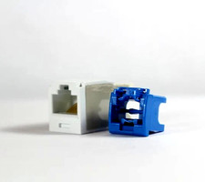 Panduit CJ6X88TGWH Snap in, Mini-Com, TX6A 10Gig UTP, Cat 6, White Qty (25) picture