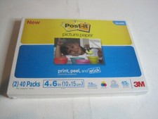 NEW Post-It Brand Picture Paper Semi Gloss 2 x 40 Packs 4x6 in.  7.5 mil Ink Jet picture