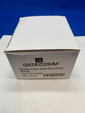 DATACOMM qty 10 box lot, keystone blank plate 1 hole white 31-0002 picture