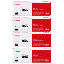 Canon 046 Toner Set 4 Pack Black Cyan Magenta Yellow. New Sealed Box ✅ picture
