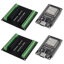 2 Sets 30PIN ESP32 ESP-32S -USB CP2102 Development Board + ESP32 Breakout Boa... picture