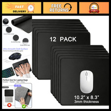 12 Pack Black Mouse Pads - Durable Desk Accessories for Office & School Use picture