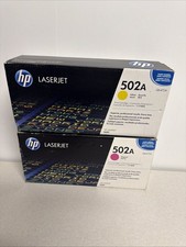 Genuine HP 502A Q6473A, Q6472A Magenta & Yellow Toner Cartridge picture