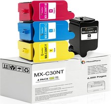 MX-C30NT MXC30NT Toner Cartridges for Sharp 4 Pack MX-C250 MX-C300P MX-C300W +++ picture