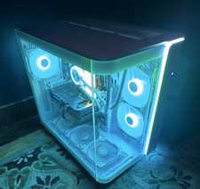 Custom/Whitebox White RGB Gaming Desktop Tower PC w/ Liquid Cooling picture