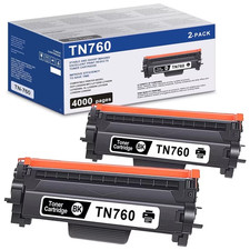 TN760 - TN730 Toner Cartridge Black 2-Pack Compatible for Brother picture