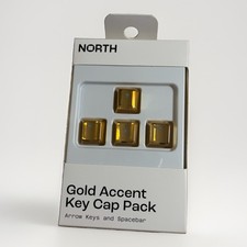 NEW North Key Cap Pack Gold Accent Print Arrow Keys and Spacebar picture