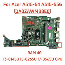 DA0ZAWMB8G0 For ACER A515-54 A315-55G Motherboard W/ I3 I5 I7-8TH CPU 4G RAM UMA picture