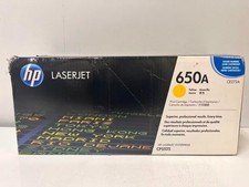 Genuine HP 650A CE272A OEM LaserJet Toner Cartridge YELLOW New SEALED picture