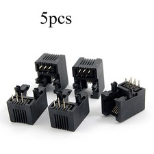 5 Pcs 6P6C 6 Pin RJ11 Modular Connector Telephone PCB Jacks picture