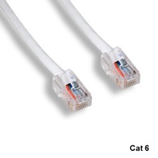 Kentek White 100ft Cat6 UTP Non-Booted Ethernet Patch Cable 24AWG 550MHz Network picture