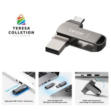 Elegant 256GB USB 3.2 Dual Flash Drive - Type-C/A, Swift 130MB/s Transfer Speed picture