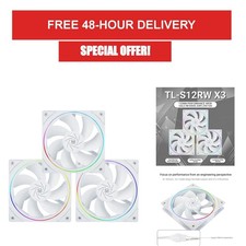 Thermalright TL-S12RW X3 120mm ARGB PWM Case Fan 1500RPM White 3-Pack picture