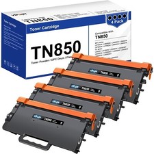 4 Pack Black TN850 Brother TN850 Hight Yield Toner Cartridge Compatible Brother picture