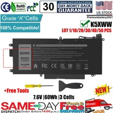 ✅LOT 1-50 K5XWW Battery for Dell Latitude 5289 7389 7390 2-in-1 X49C1 71TG4 60Wh picture