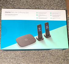 Ooma Telo Air 2 Wi-Fi VoIP Home Phone Set w/2 HD3 Handsets, Black picture
