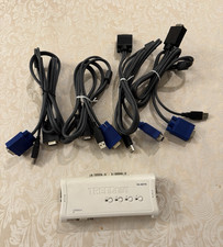 TRENDnet TK-407K 4-Port USB VGA KVM Switch w/ 4 Cables Tested Working picture