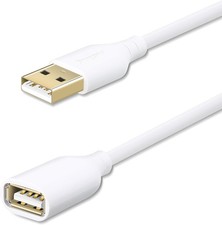 USB 2.0 Extension Cable, 6ft, White picture