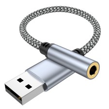 USB to 3.5mm Jack Audio Adapter, USB to Audio Aux Cable External Stereo Sound... picture