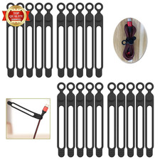 [20Park] Silicone Cable Ties, Reusable Cable Management Organizer, Cord Tie..... picture
