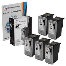 LD Replacement Canon PG40 Set of 5 Black Inkjet Cartridges picture