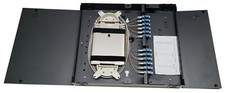 24 Fiber Wall Mount w/ LC/UPC Adapters, Singlemode Pigtails & 12f Splice Trays picture