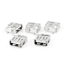 5pcs Shielded PCB Mount 4-Pin Side DIP USB Type A Female Jack Socket picture