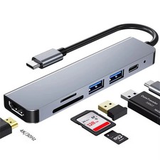 6 in 1 USB HUB C type-c HUB USB C to USB 3.0 HDTV-Compatible Dock for MacBook Pr picture