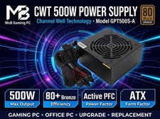 Channel Well CWT GPT500S-A 500W 80+ Bronze ATX PSU Power Supply Active PFC picture