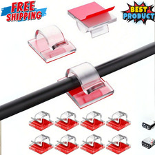 Cable Clips 30pcs Self-Adhesive Cord Holder Fairy Light Wire Organiser Hooks picture