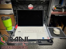 3D Printed Omnishelf Combo - Mouse Pad Tray & Beverage/Tool Holder - Workspace picture