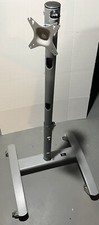 Rolling PC Cart Mobile Computer Workstation Sit Stand Desk picture