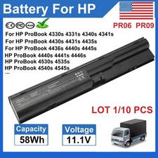 ✅LOT PR06 PR09 Battery For HP ProBook 4430s 4530s 4535s 4540s 4545s 4435s 4440s picture