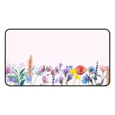 Watercolor Wildflowers Flowers Gaming Desk Mat Mouse Pad Playmat picture