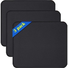 Mouse Pads, 3 PCS, Black Standard Mouse Pads, Office and Gaming,Stitched Edges, picture