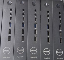 Lot of 5 Dell Wyse 5070 Pentium J5005 1.5GHz 64GB M.2 8GB DDR4 W/ Power Adapter picture