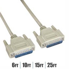 6 10 15 25FT DB25 25-Pin IEEE 1284 Male to Male Serial Parallel Printer Cable picture