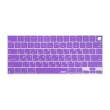 XSKN Purple Hebrew Keyboard Cover for 2021-2026 Macbook Pro 14.2/Macbook Pro 16 picture