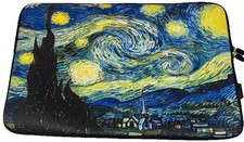 iColor Starry Night Laptop Sleeve 15-16” Van Gogh Padded Case 17x12.5” picture