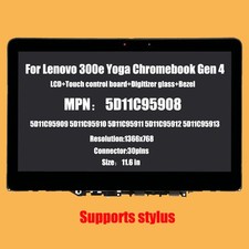 For Lenovo 300e Yoga Chromebook Gen 4 LCD Screen Touch Digitizer 5D11C95908 US picture