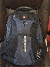 SwissGear 1900 Scan Smart Laptop Airflow Backpack Black/Blue Durable TSA Friendl picture