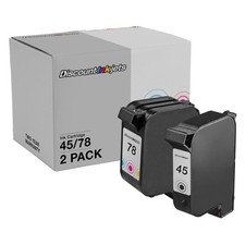 2PK Reman C6578AN 51645A for HP 78 45 BLACK COLOR Ink Cartridge OfficeJet 5110xi picture