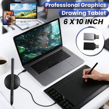 10x6 inch Digital Drawing Tablet HD Screen Graphics tablet with Battery-free Pen picture