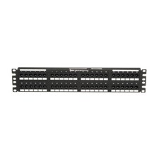 Panduit DP48688TGY 48 Ports 2U Rack Flat Cat 6 Punchdown Patch Panel Black picture