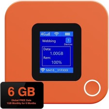 4G M418 Mobile Broadband Devices Red Orange 4G LTE Mobile Hotspot Device Total 6 picture